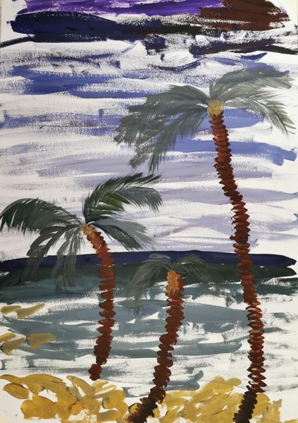 Palm Trees (Gouache)