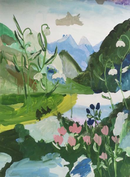 Mountain Flowers (Gouache)