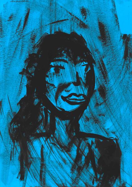 Self-Portrait (Crayons)