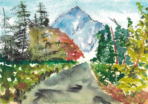 Mountains (Watercolor)