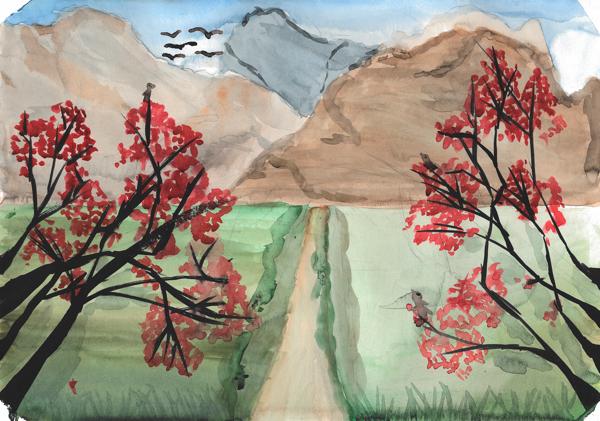 Road to the Mountains (Watercolor)