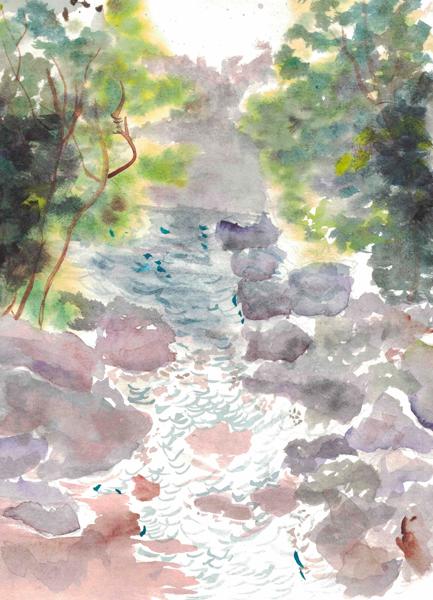 Stream (Watercolor)