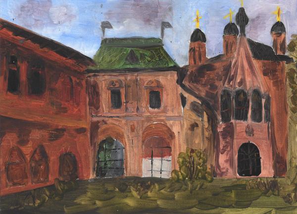 Krutitsy Podvorie Moscow (Oil Painting)