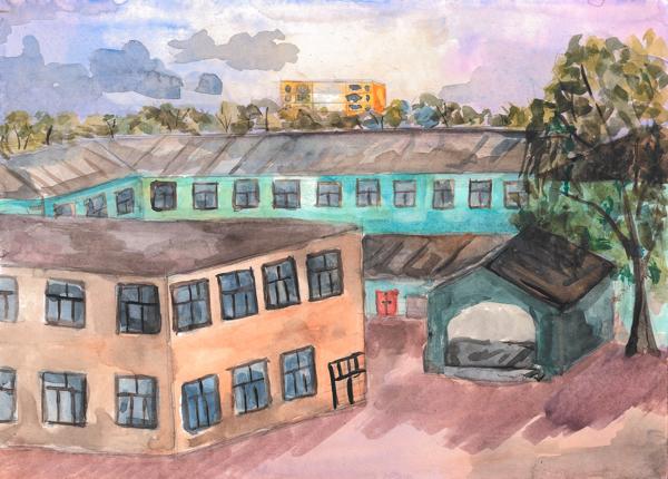 Roofs of Patifonka (Watercolor)