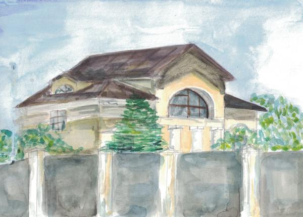 Posadskaya Street (Watercolor)