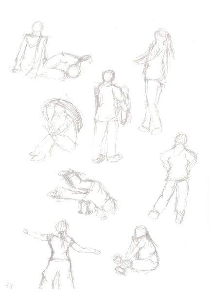 Figure Sketches (Pencil)
