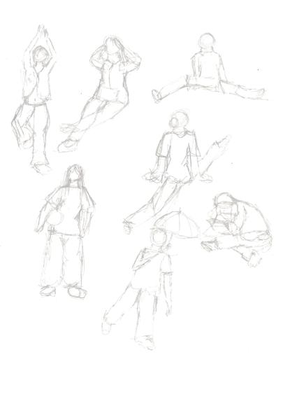 Figure Sketches (Pencil)